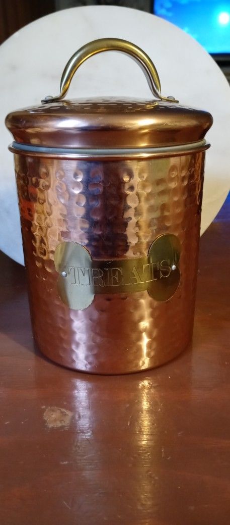 King Charles Copper Dog Canister Treats