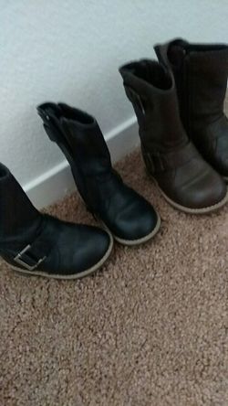 Size 5 girl boots both $8