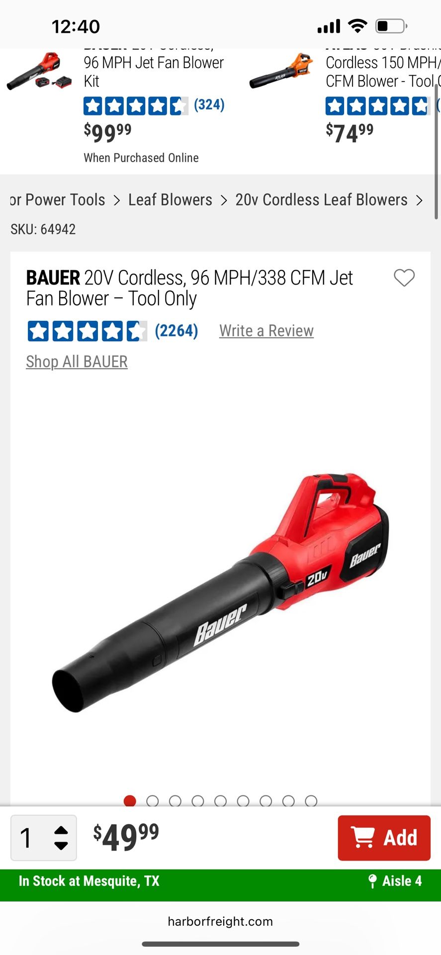 Bauer Leaf Blower