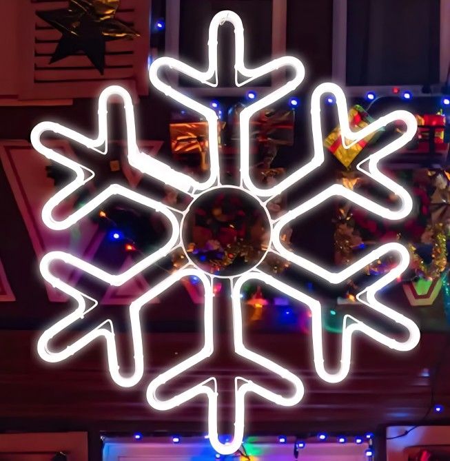 20 Inch Large Outdoor Snowflakes 2pk Decorations Light, 480 LED