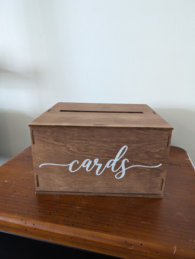Wooden Box For Cards
