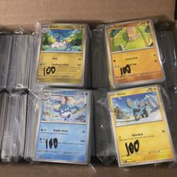 Pokemon Bulk Lot (3600 Cards) And 8 Pokémon Sleeve Packs