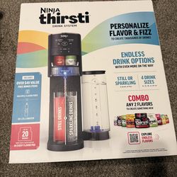 Ninja Thirsti Drink System Sparkling & Still Beverage Maker Black