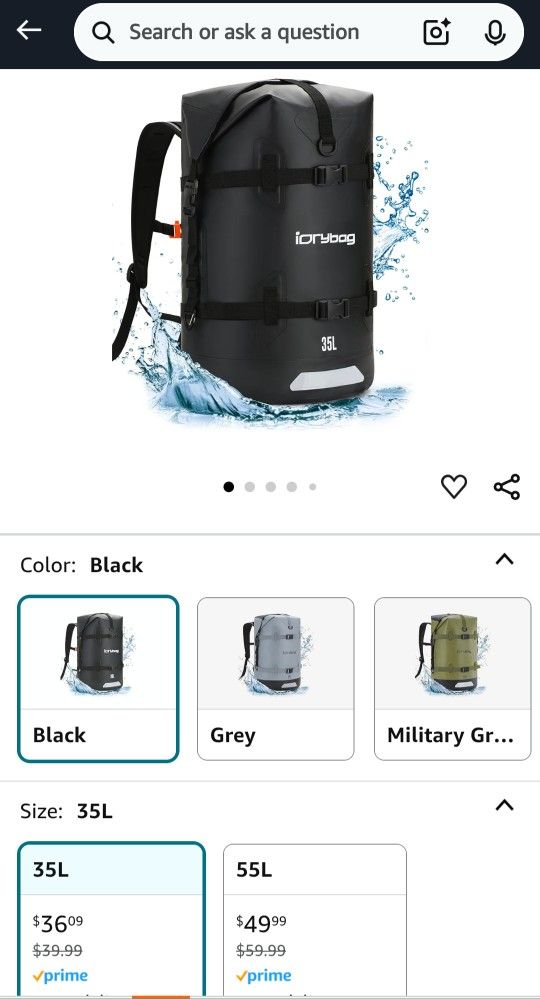 Ivory Waterproof Backpack - 35L