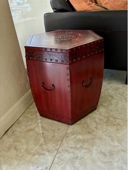 Vintage Asian End Table Storage