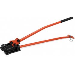 Manual Rebar Bender and Cutter, Hot Forged Cr-V Steel, Up to 5/8" Rear Mounting Plate and Chain, Extended Non-Slip Grip, 2 in 1 Rod Bender Tool, Porta