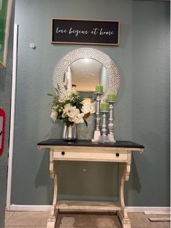 Hall table and decor