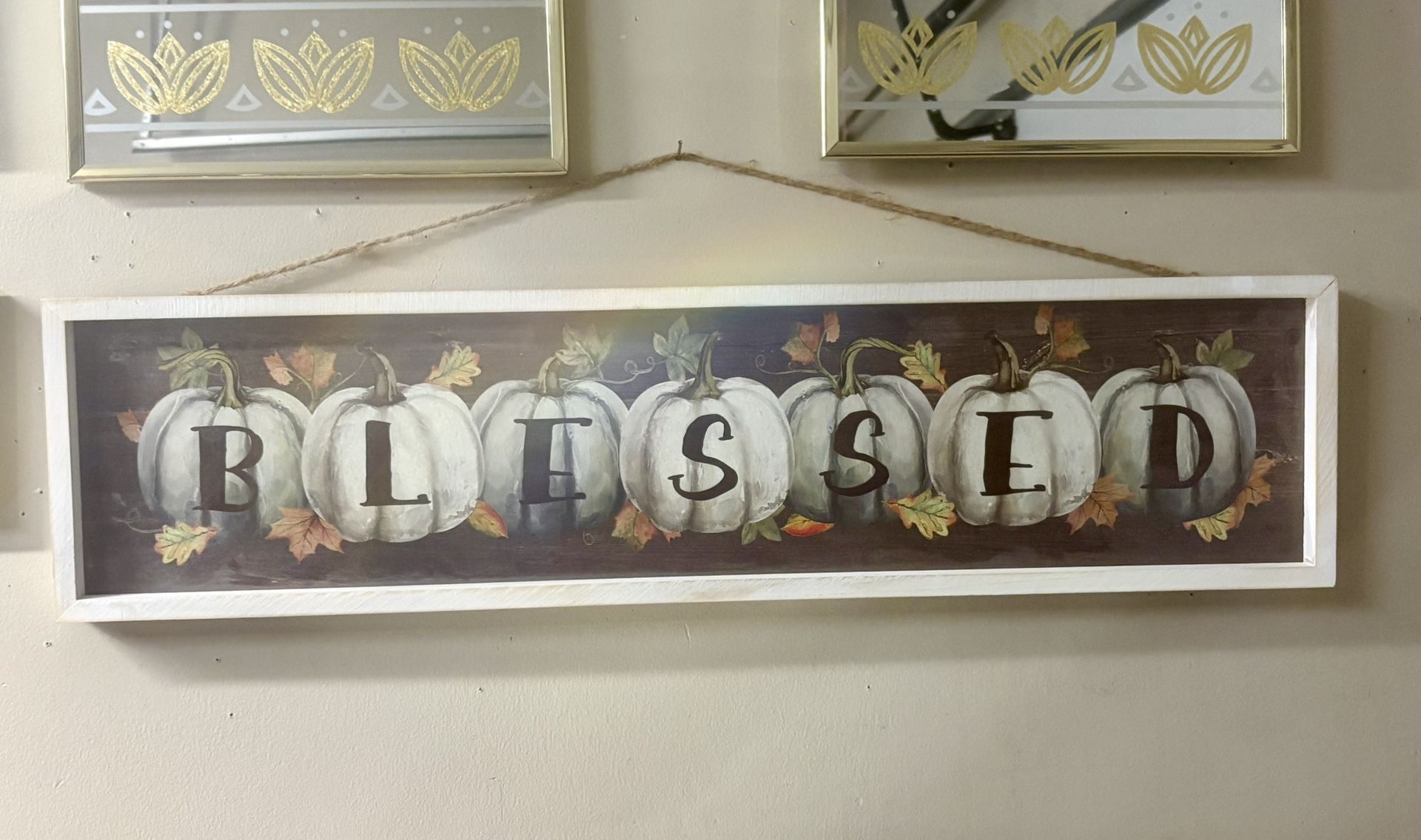 Blessed Sign 32”x8”