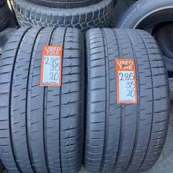2 Tires 285/35R20 Michelin Pilot Sport 4s With 90% Tread 