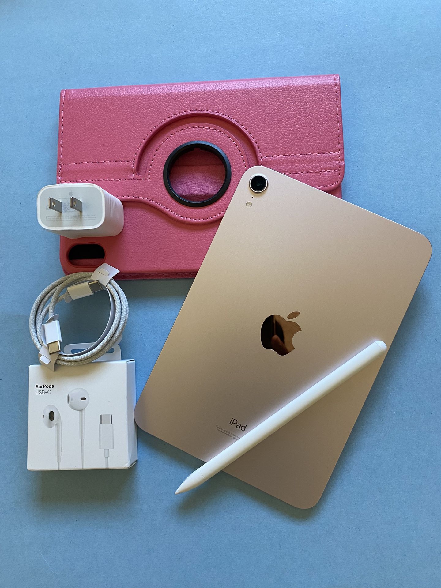 Apple iPad Mini 6th Generation (2021 model / Pink) 64GB with Pink Case, Pen & Accessories