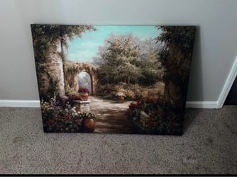 canvas art garden scape