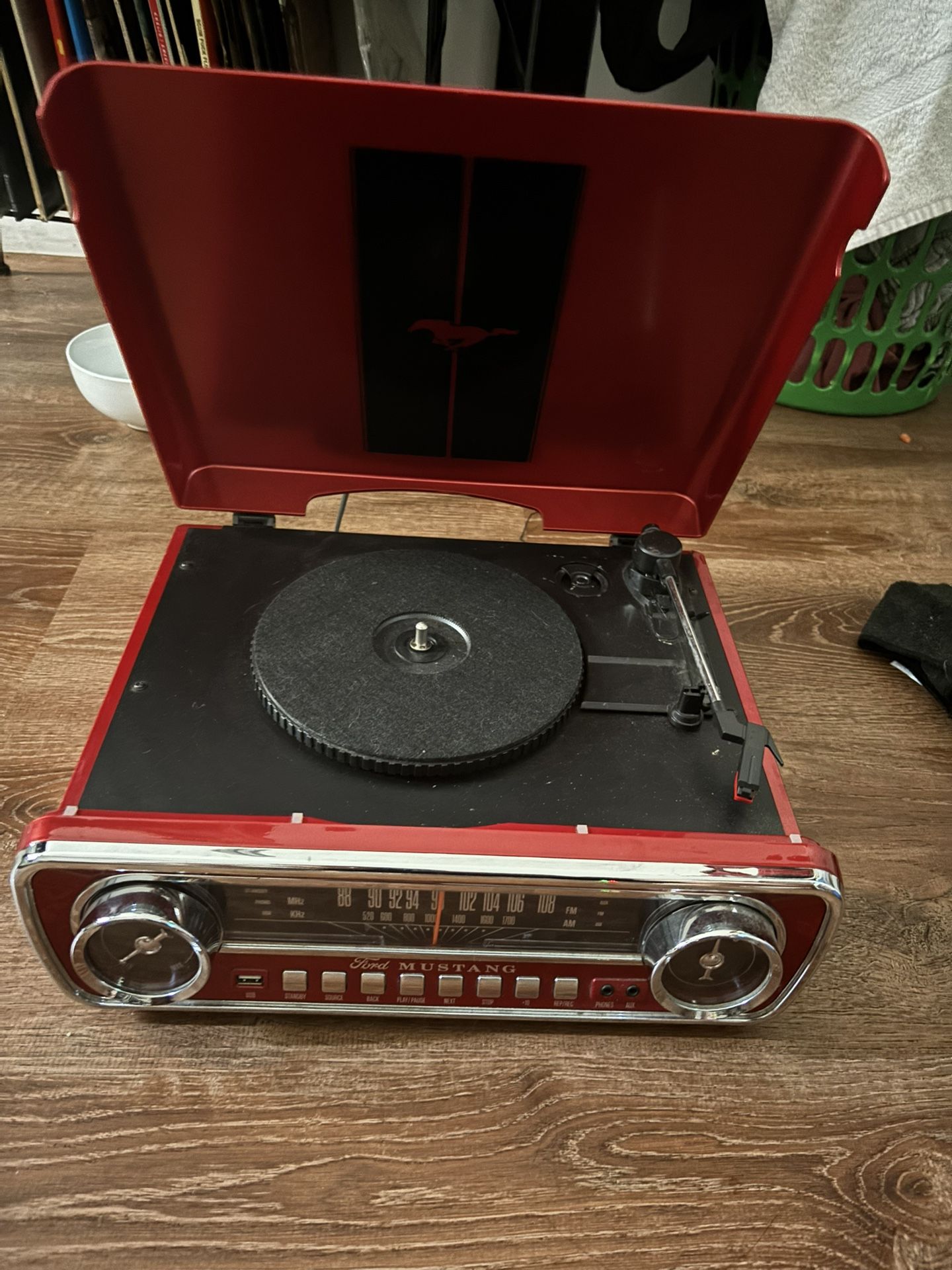 Vinyl Record Player Ford Mustang Record Player