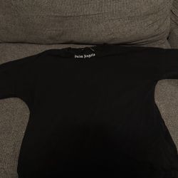 palm angels logo shirt black size small men