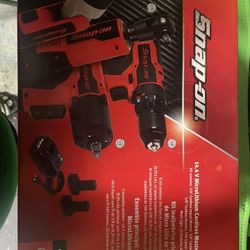 Snap-On NEW  3/8 Drive 14.4V MicroLithium Brushless Cordless Combo Kit