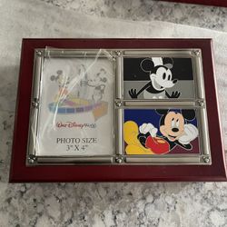 Disney World Mickey Mouse Photo Trinket Jewelry Photo Keepsake Box Steamboat Willie