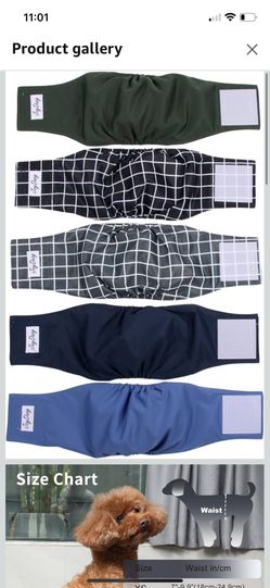 JoyDaog Reusable Dog Belly Bands for Male Dogs Diapers,5 Pack Premium Washable Dog Diapers Male Doggie Nappies Wrap,XS