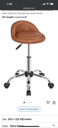 Brown Rolling Stool
