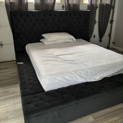 Cal King Frame + Mattress 