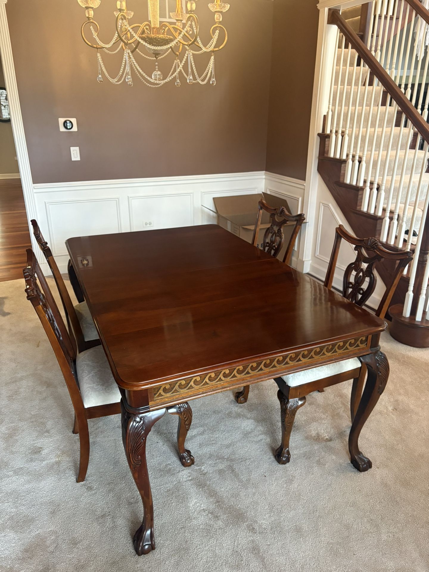 Dining Room Table, Chairs, and China Cabinet