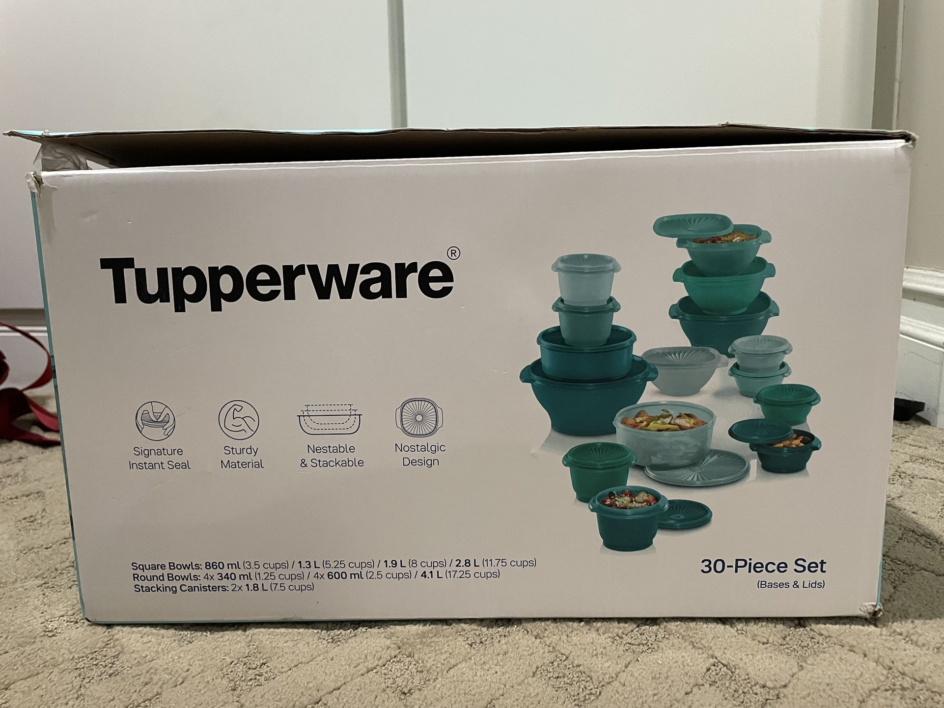 Tupperware Heritage Get It All Set 30pc Set - Green