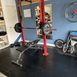 Bench Press, Weights, Squat Rack, Olympic Barbell 