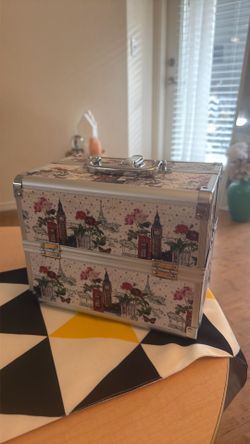London Paris Themed Makeup Vanity Case