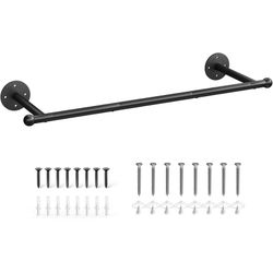 OROPY Industrial Pipe Clothing Rack, Wall Mounted Clothes Rack, Closet Rod