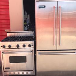 Viking Professional Stove 30”And Refrigerator 36”