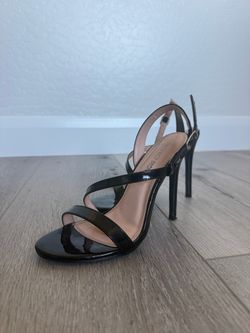 Fashion Nova Black Patent Leather Sandals