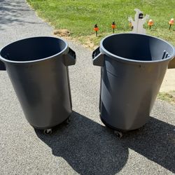 Commercial Trash can & Dolly 