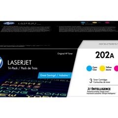 HP 202A Cyan, magenta, yellow toner cartridges for printers (3 units)