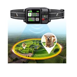 Sistema de valla inalámbrica GPS para perros, collar de perro, valla circular eléctrica para perros | Radio de zona segura de hasta 6561 pies | Posici