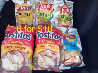 Lays + Tostitos chips $10
