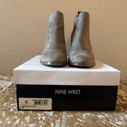 Nine West grey suede ankle boots  Size 8
