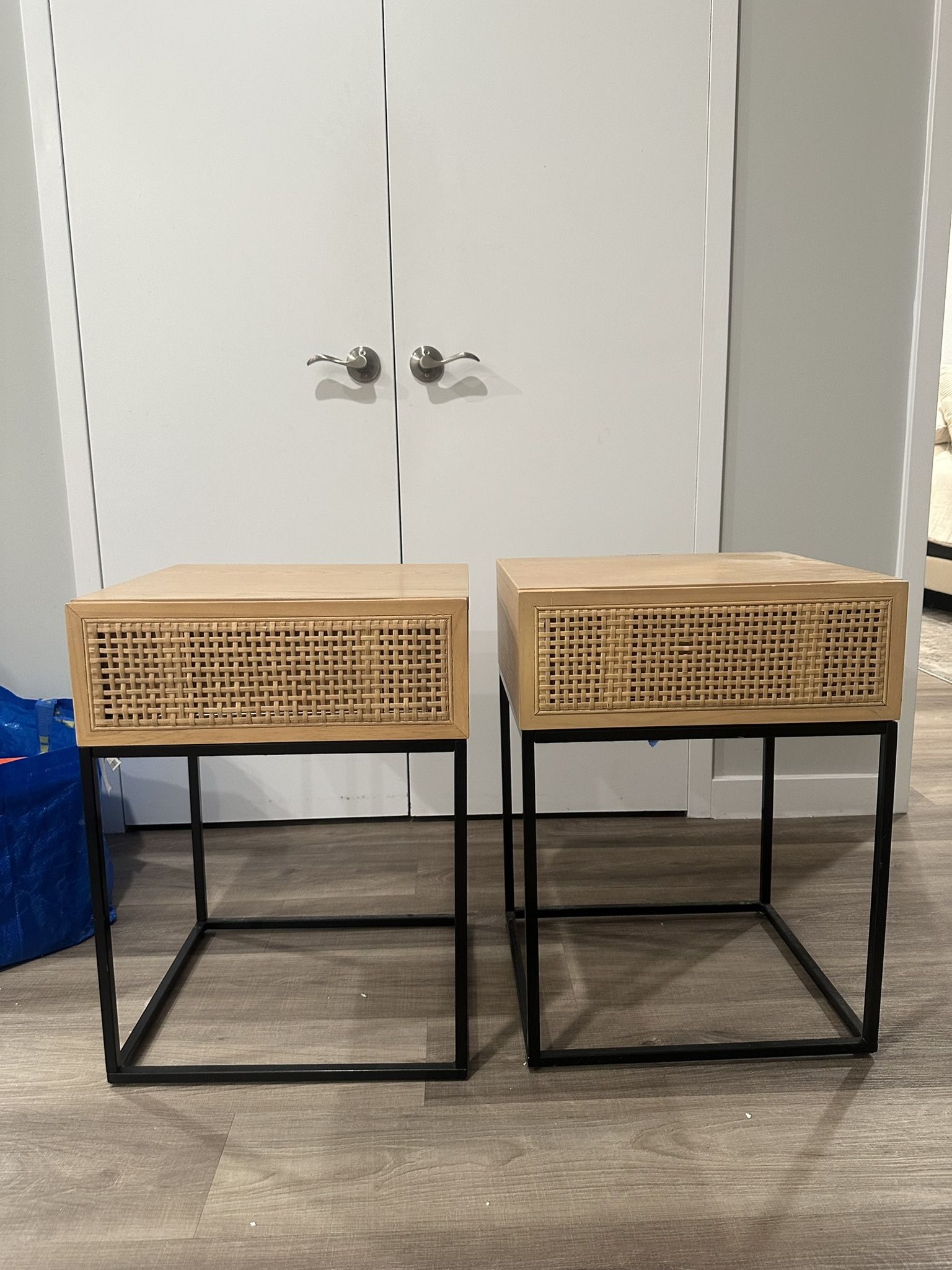 Belmar Woven End Table with Drawer Natural - Project 62