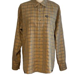 The North Face Mens Med Plaid Button Front Hiking Expedition Button Front Shirt