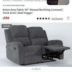 love couch grey love seat recliner