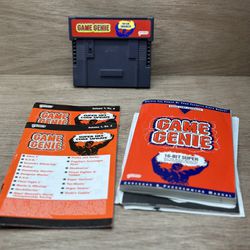SNES Game Genie w Booklets Super Nintendo