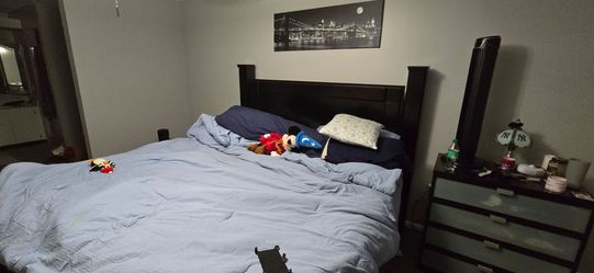 King size bed frame.