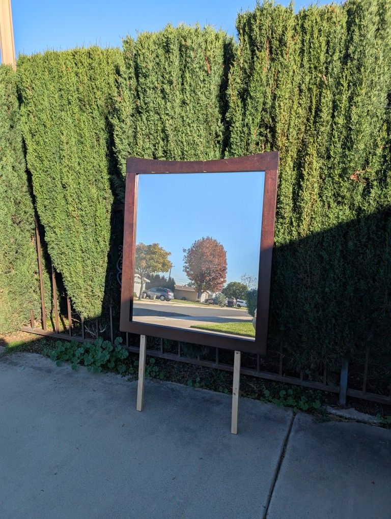 Dresser Mirror Dark Brown