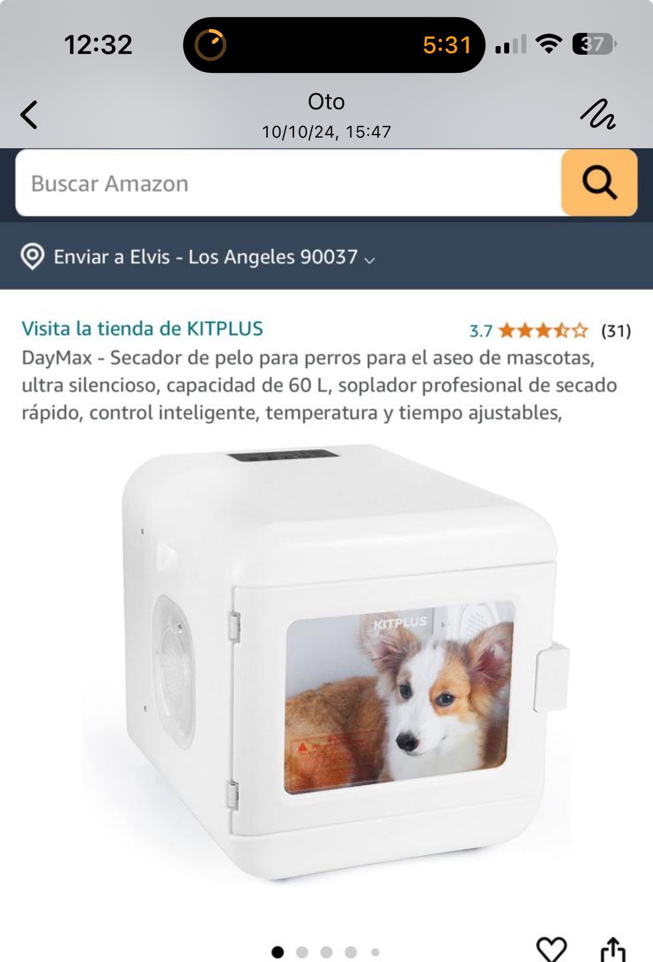 DayMax Dog Hair Dryer Box for Pet Grooming, Ultra Quiet Cat Blow