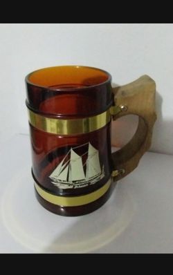VINTAGE SIESTA WARE AMBER GLASS MUG  - AB99