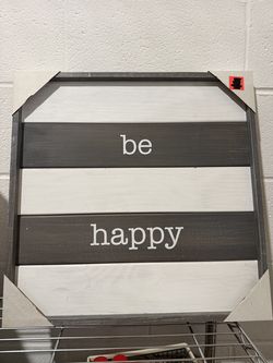 Be Happy Wall Art Hanging Decoration