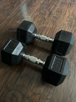Hex rubber dumbbells 35lb