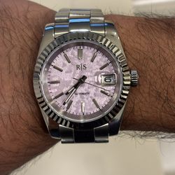 40mm Cherry Blossom Stainless Steel Watch 