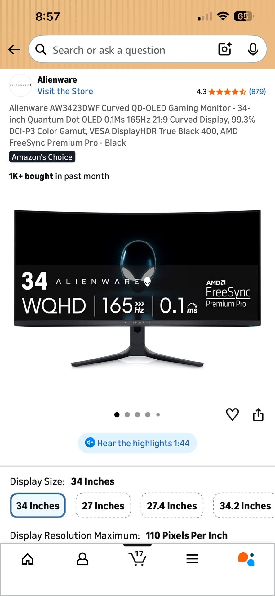 Alienware Monitor for Sale in Clovis, CA - OfferUp