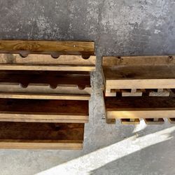 6 Wood Shelves 24” Long / Wine Racks