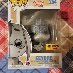 Winnie The Pooh Diamond Collection Pop! Eeyore #254 Vinyl Figure Hot Topic Exclu