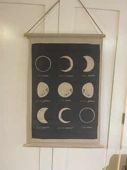 Moon Phases Canvas Wall Hanging