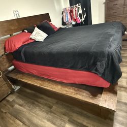 Solid Dark Wood Bedroom Set